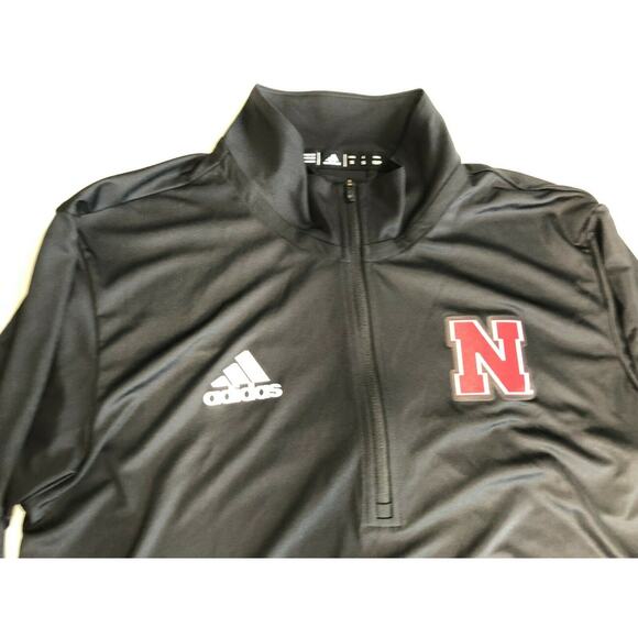 Adidas Mens University of Nebraska Cornhuskers 1/4 Zip Knit Pullover GE2454 Sz S - Picture 13 of 14